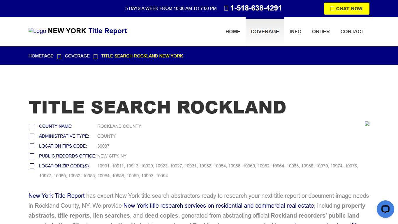 Title Search Rockland, NY - Property Records Research & Reports